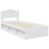 vidaXL Bed Frame with Headboard White 90 x 200 cm Solid Pine Wood