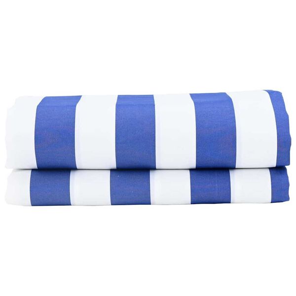 vidaXL Awning Replacement Blue and White 1000 x 160 cm