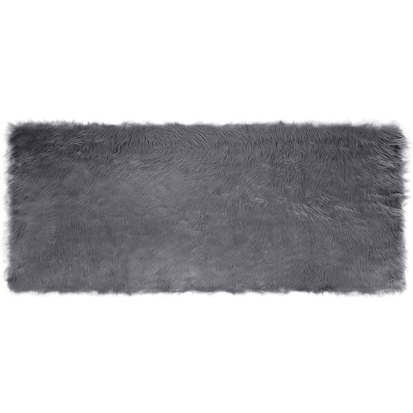vidaXL Faux Sheepskin Rug Tafalla Anthracite 80 x 200 cm Polyester