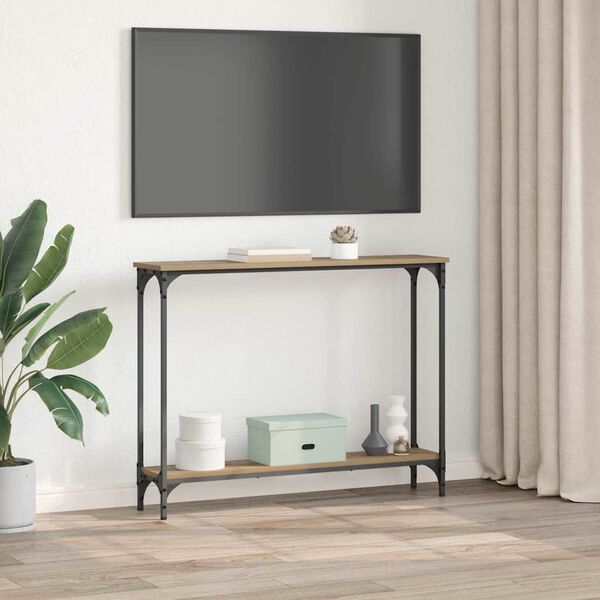vidaXL Console Table Artisan Oak 100 x 22.5 x 75 cm Engineered Wood