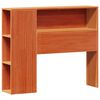 vidaXL Bookcase Bed without Mattress Wax Brown 75x190 cm Small Single Solid Wood Pine