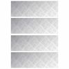 vidaXL Stair Tread 4 pcs 60 x 20 cm Silver Aluminium Rectangular