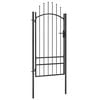 vidaXL Garden Gate Woerden Steel 1x2 m Black