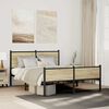 vidaXL Metal Bed Frame without Mattress Sonoma Oak 140x190 cm