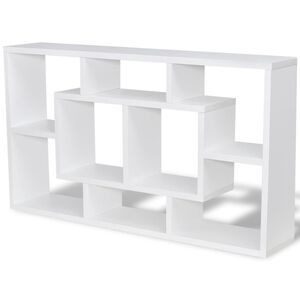vidaXL Wall Shelf | White | Melamine faced Engineered wood | Medium | Wall Shelf