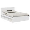 vidaXL Bed Frame with Headboard White 140 x 200 cm Solid Pine Wood