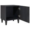 vidaXL Bedside Cabinet with Door Black 40 x 33 x 46 cm
