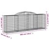 vidaXL Arched Gabion Baskets 20 pcs 300x50x100/120 cm Galvanised Iron