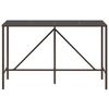 vidaXL Bar Table with Glass Top Brown 180x70x110 cm Poly Rattan