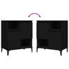 vidaXL Sideboards 2 pcs Black 60x35x70 cm Engineered Wood