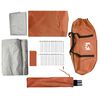 vidaXL Camping Tent Tunnel 4-Person Grey and Orange Waterproof
