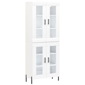 vidaXL Highboard White 69.5x34x180 cm Engineered Wood