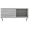vidaXL Coffee Table Grey Sonoma 80x80x36.5 cm Engineered Wood
