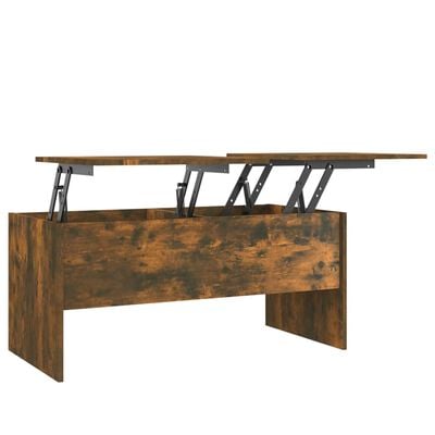 vidaXL Coffee Table Smoked Oak 102x50.5x46.5 cm Engineered Wood