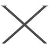 vidaXL Dining Table Legs X-Shaped 2 pcs Anthracite 90x(72-73) cm Steel