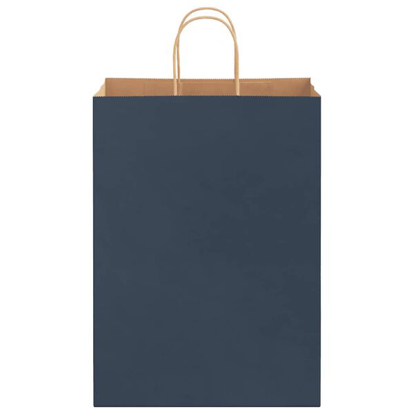 vidaXL Paper Bags 250 pcs with Handles Blue 32x17x44 cm