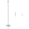 vidaXL Earth anchor 10 pcs Silver &Oslash;10 x 60 cm Galvanized Metal