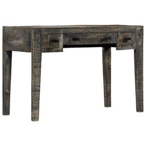 vidaXL Desk Black 110x50x75 cm Solid Mango Wood