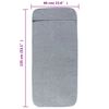 vidaXL Beach Towels 2 pcs Grey 60x135 cm Fabric 400 GSM