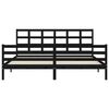 vidaXL Bed Frame without Mattress Black 200x200 cm Solid Wood