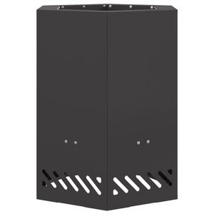 vidaXL Smokeless Fire Pit Black 38 x 38 x 51 cm Steel
