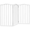 vidaXL Dog Gate Foldable 3 Panels White 150 cm&nbsp;Poplar Wood
