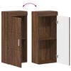 vidaXL Bathroom Wall Cabinet TULUM Brown Oak 37 x 24.5 x 86 cm