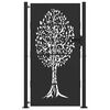 vidaXL Garden Gate with Lock Black 110 x 180 cm Powder-coated steel