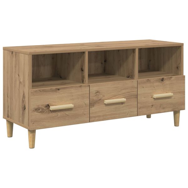 vidaXL TV Cabinet Artisian Oak 102 x 36 x 50 cm Engineered Wood