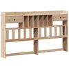 vidaXL Bookcase Bed without Mattress 180x200 cm Super King Solid Wood Pine