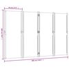 vidaXL 4-Panel Room Divider Dark Blue 280x180 cm