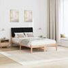 vidaXL Bed Frame with Upholstered Headboard Brown 120 x 190 cm
