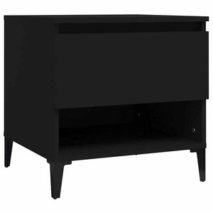 vidaXL Side Table Black 50x46x50 cm Engineered Wood