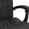 vidaXL Reclining Office Chair Black Faux Leather