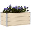 vidaXL Planter Ivory 100 x 50 x 45 cm Galvanised Steel