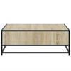 vidaXL Coffee Table Sonoma Oak 80x80x30 cm Engineered Wood and Metal