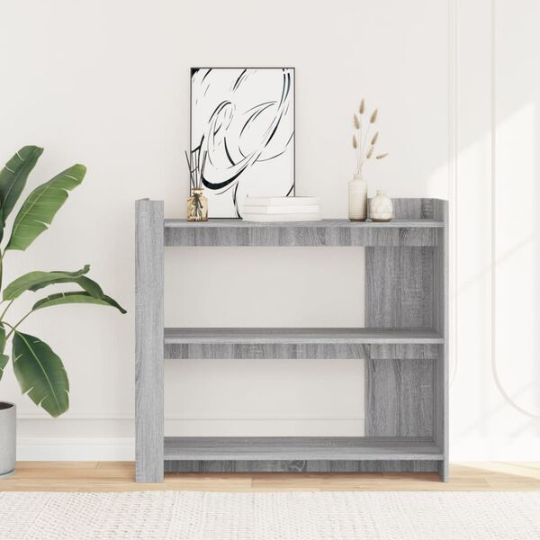 vidaXL Console Table Grey Sonoma 100x35x90 cm Engineered Wood