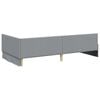 vidaXL Corner Bed Frame Light Grey 90 cm x 190 cm Velvet