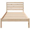 vidaXL Bed Frame with Headboard Brown 100 x 220 cm Solid Pine Wood