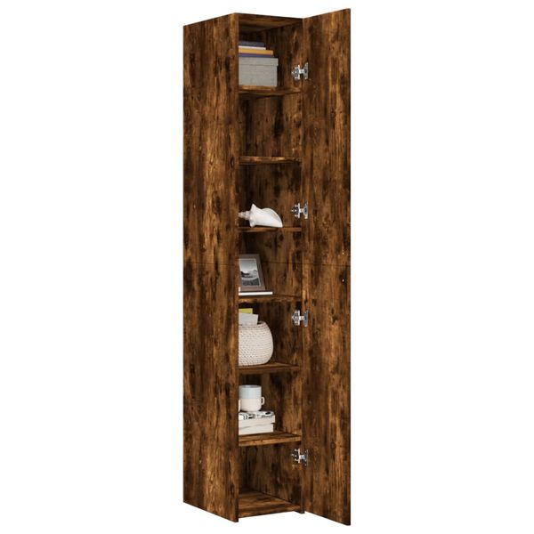 vidaXL Highboard Smoked Oak 30x42.5x185 cm Engineered Wood