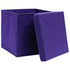 vidaXL Storage Boxes with Covers 4 pcs 28x28x28 cm Purple