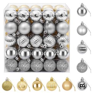 vidaXL Christmas Ball Set 100 pcs Silver and Gold 4 cm Polystyrene