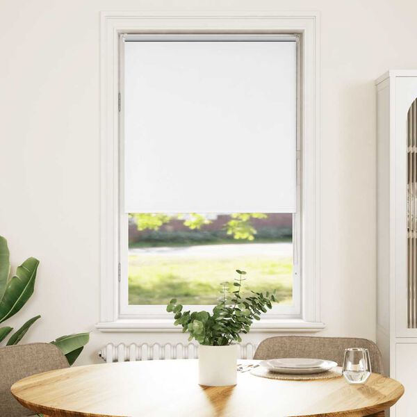 vidaXL Roller Blind Blackout White 65x150 cm Fabric Width 60.7 cm Polyester