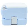 vidaXL Camping Toilet Manual Light Blue and White 41.5 x 36.5 x 30 cm