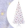 vidaXL Artificial Christmas Tree with Stand White 240 cm PVC and Steel