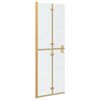 vidaXL Walk-In Shower Wall Folding Gold 70 x 6.5 x 190 cm