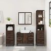 vidaXL 4&nbsp;Piece Bathroom Furniture Set&nbsp;Brown Oak Engineered Wood