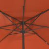 vidaXL Garden Parasol Red and Black 295 x 295 x 245 cm