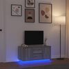 vidaXL TV Cabinet with LED Lights Grey Sonoma 100x41x50 cm