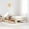 vidaXL Bed Frame without Mattress 100x200 cm Solid Wood Pine